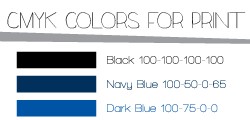 CMYK color print infographic